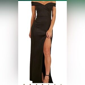 Chic Black Off-Shoulder gown
